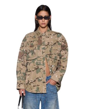 Astra Cargo Ls Shirt Woodland Camo
